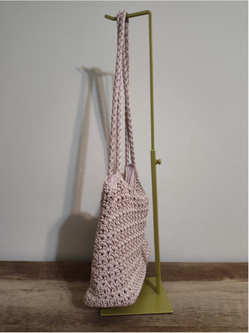 Women's The Sak Crochet Shoulder Bag One Size Pink Brown - Picture 5 of 13